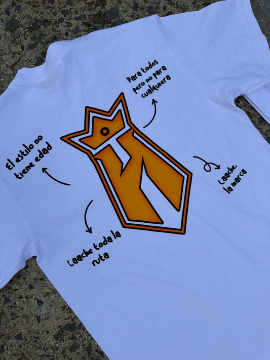 Laache “description” white tee